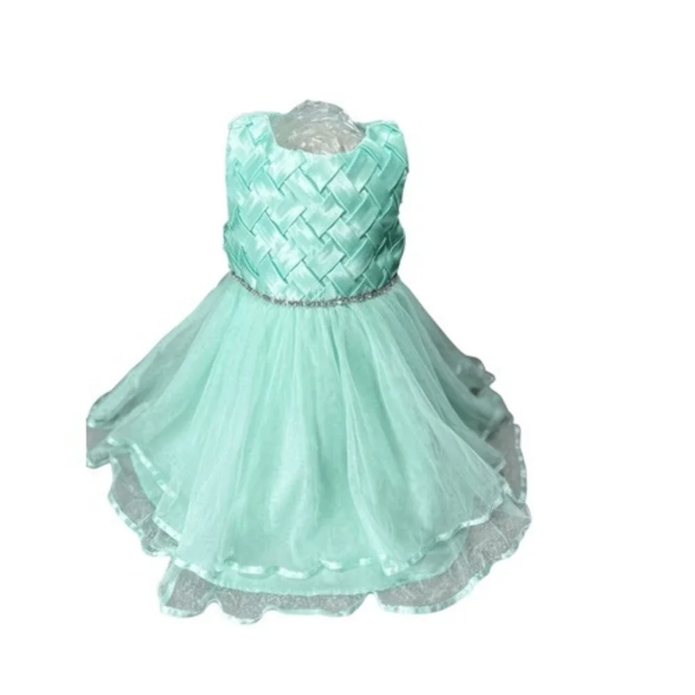 Toddler Girl 12M Mint Green Formal Tulle Dress Rhinestone Flower Girl Easter